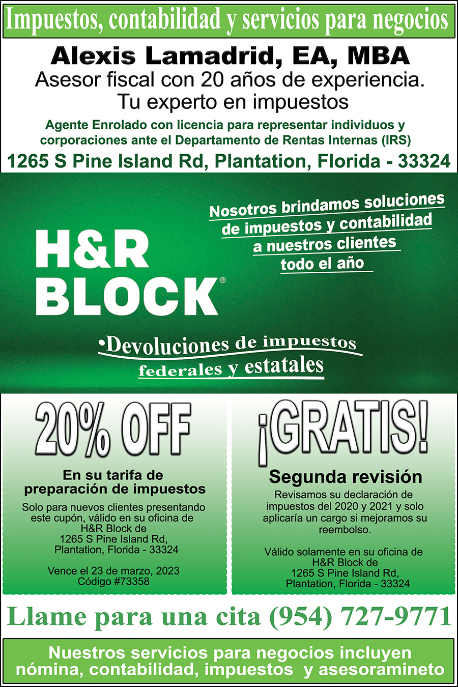 H & R Block – Alex La Madrid